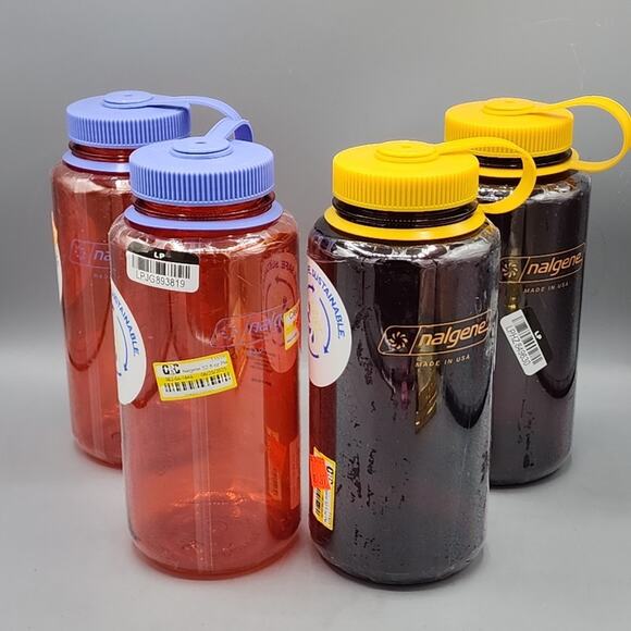 Nalgene 32oz Wide Mouth Water Bottle Lot of 4 Mixed Colors BPA Free Made in USA - Picture 2 of 14
